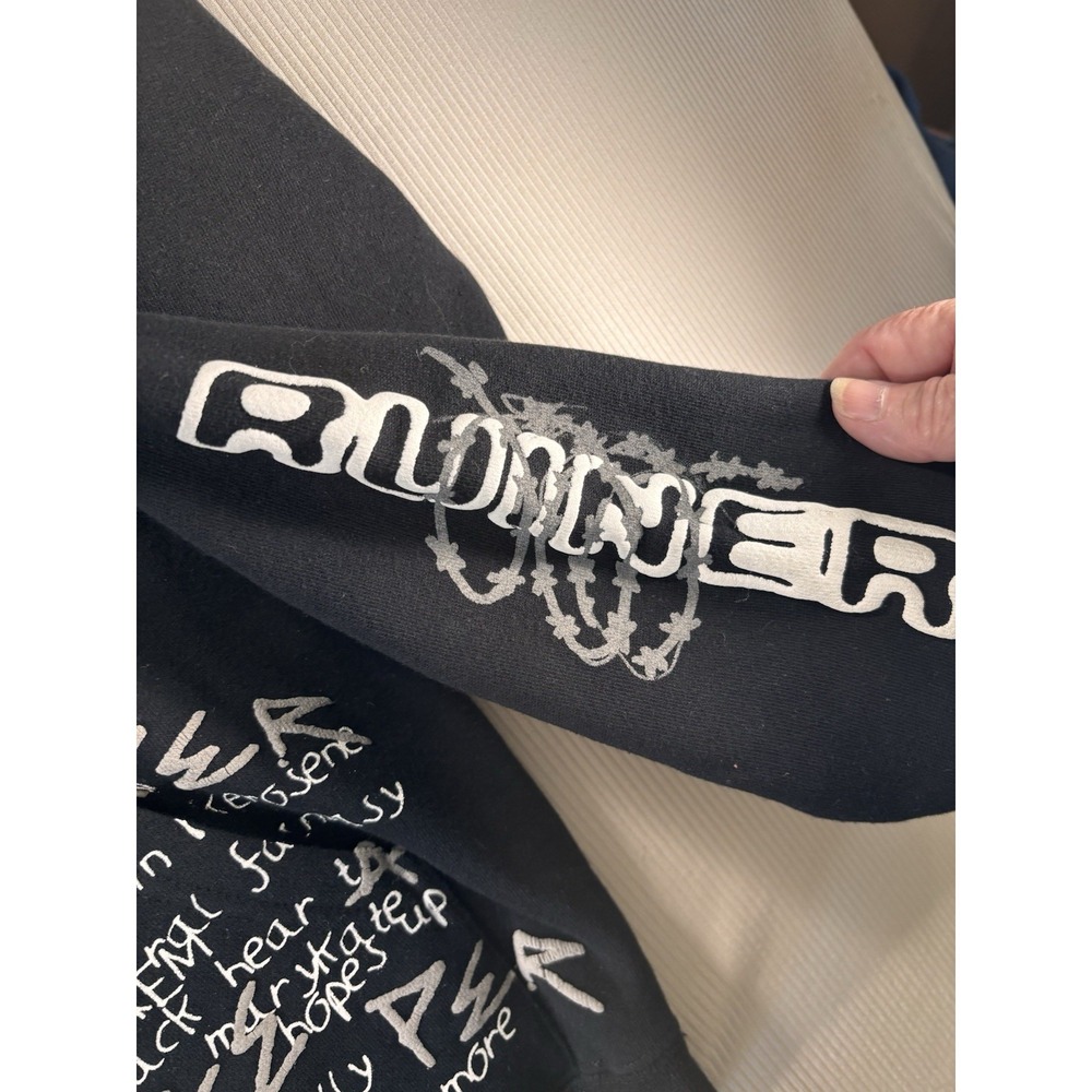 Nothing, Nowhere Reaper Ruiner Split Patchwork Hoodie Black Band Merch RARE S - Picture 4 of 11